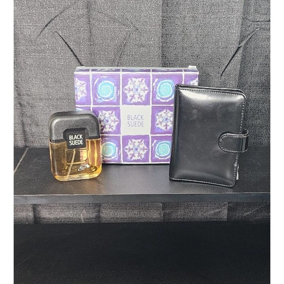 Avon Other - Avon Black Suede Cologne 3.4fl. oz. Gift Box 2001 Nos Black Vinyl Agenda RARE